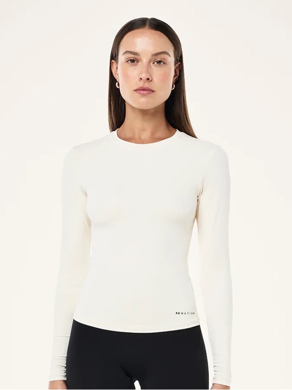 P.E Nation Foundation Long Sleeve Top Whisper White
